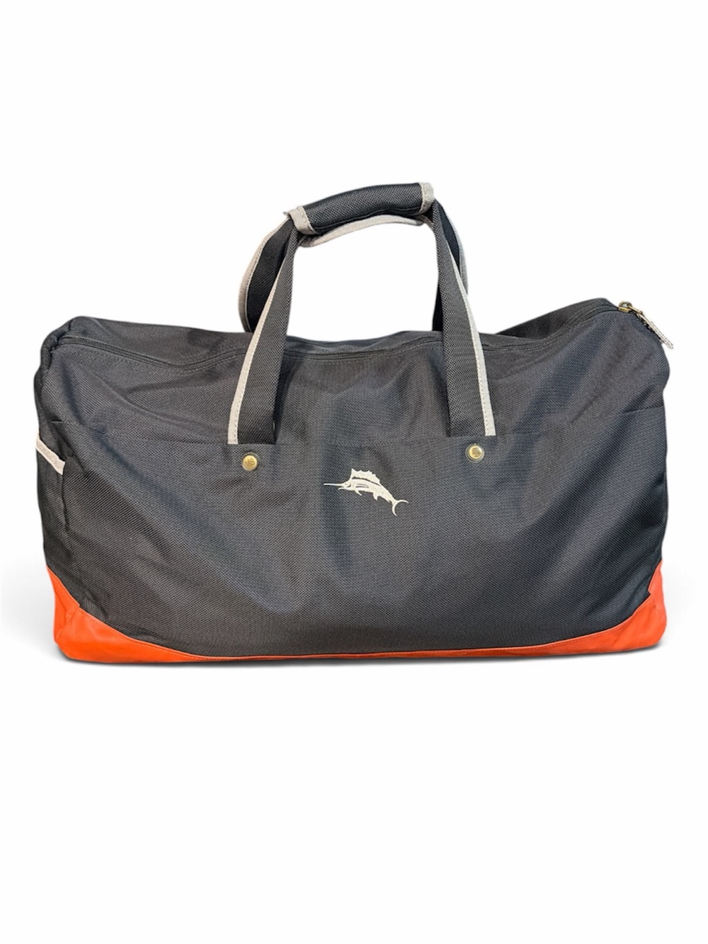 Tommy Bahama Size OS Charcoal Orange Sailfish Weekender Duffel Bag